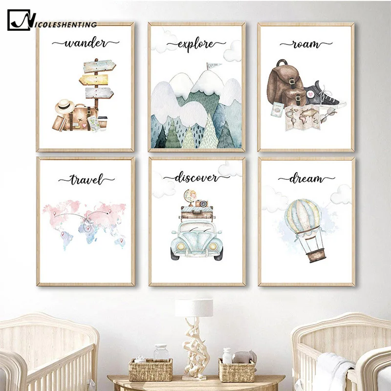 

HD принт Kawaii животные Лев постер с зеброй мотивационные Детские стихи живопись скандинавские настенные художественные картины роспись для ...