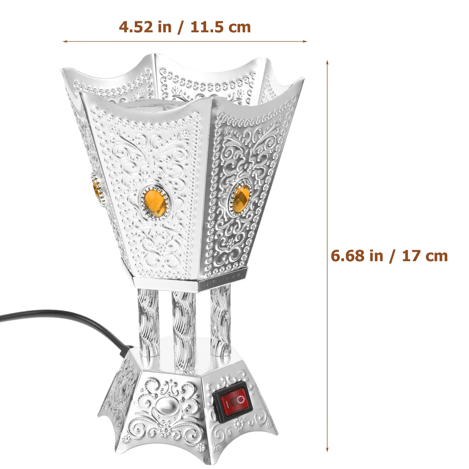 Подключаемая курильница металлическая ретро ароматическая электрическая для