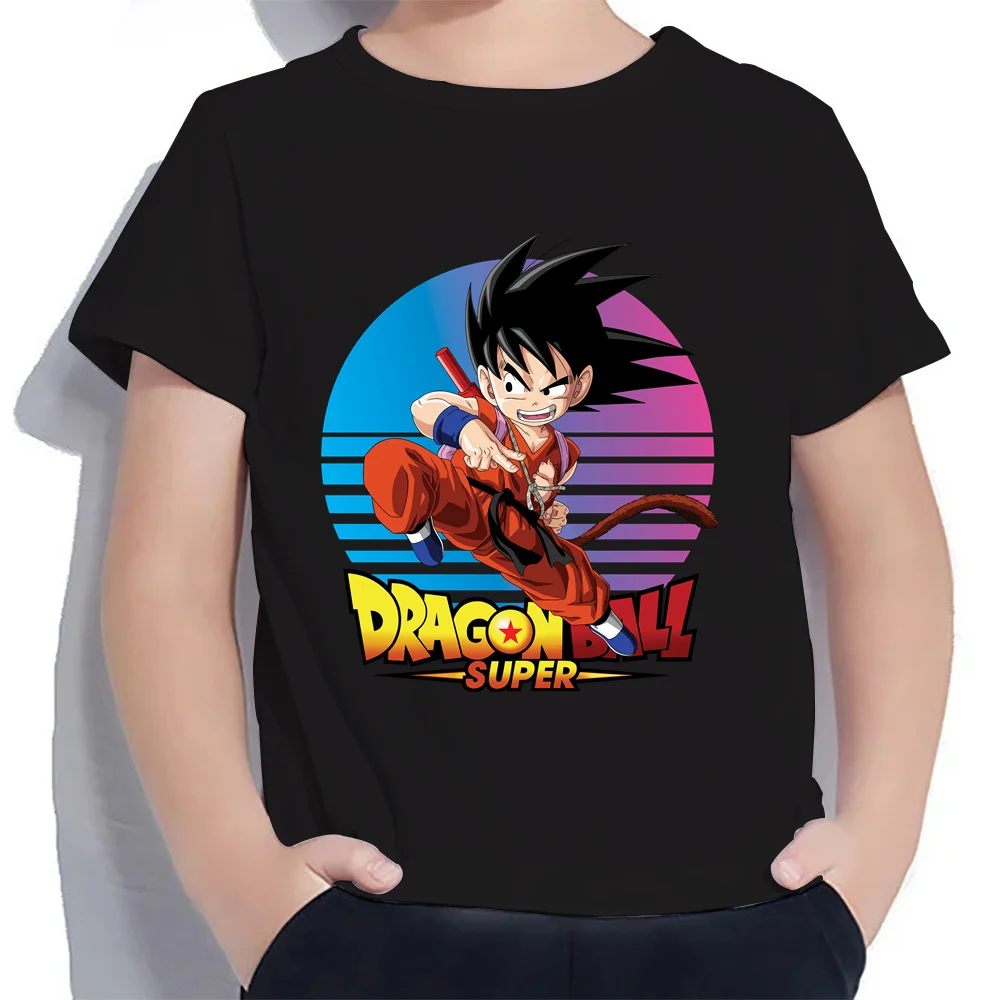 Детская футболка с изображением дракона жемчуга Гоку вегету модная уличная