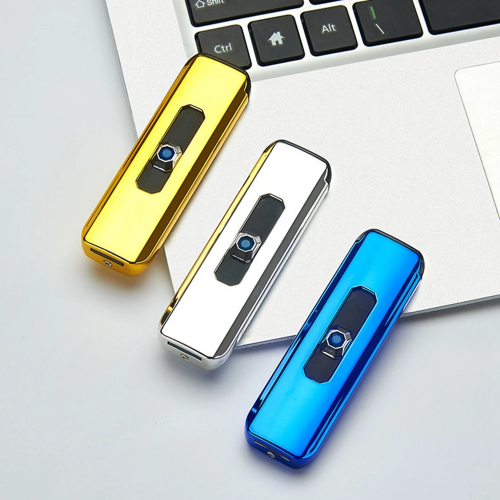 

Портативная электрическая зажигалка с зарядкой от USB, аксессуары, многоцветные зажигалки, ультратонкий подарок для мужчин, новинка 2022