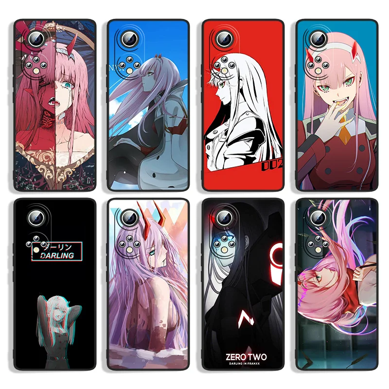 

Darling in the franXX For Huawei Honor 60 SE 50 30i 20 10i 10X 10 9X 9C 9A 8A 8X Lite Pro Black Silicone Phone Case Capa