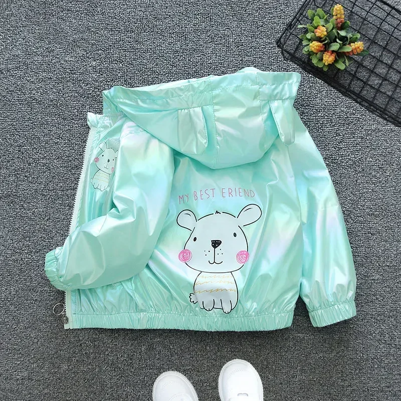 Модная весенне-осенняя детская одежда куртка с героями мультфильмов ветровка