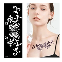 1pc hollow tattoo template juice tattoo sticker template ins wind flower hannah tattoo