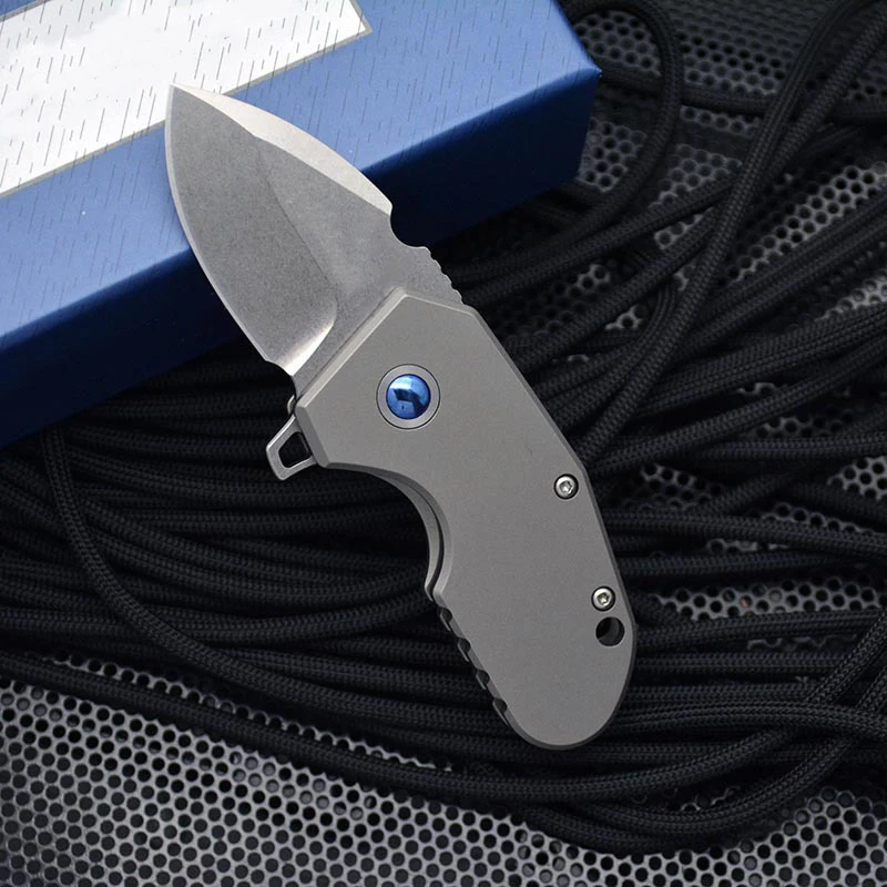 Titanium Alloy M390 High Hardness 756 Mini Folding Knife High Quality  Pocket Military Knives EDC Defenses Small Tool-BY58