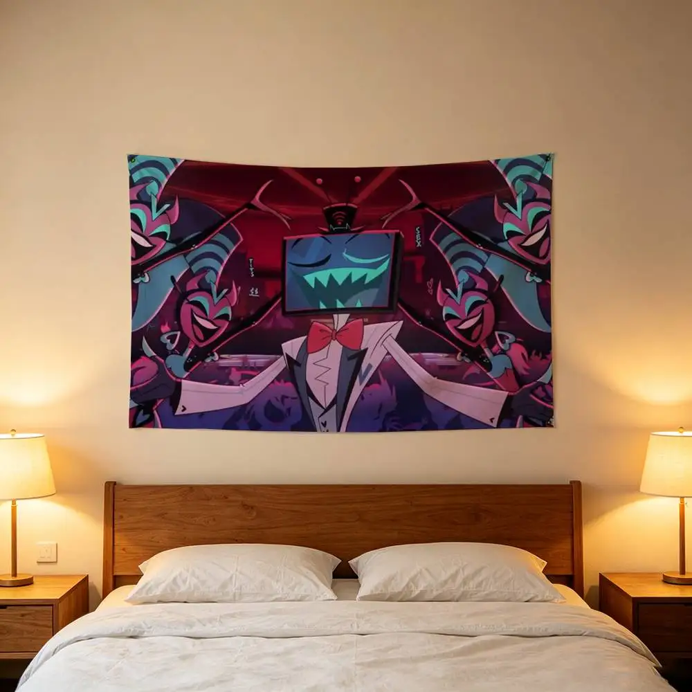 Фото Флаг Hotel H-HazbinS Vox с цифровой печатью для декора стен гаража и уличного оформления №4