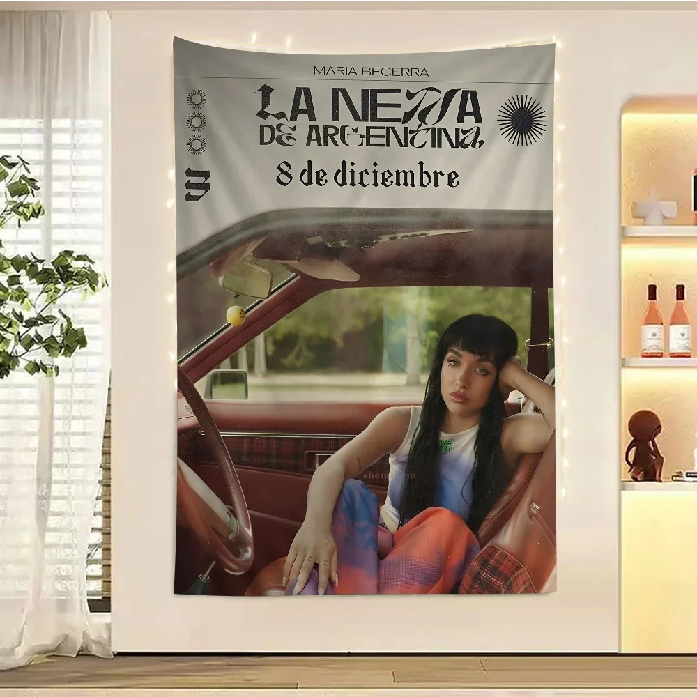 Настенный Гобелен Maria Becerra La Nena De Argentina Настраиваемый Полиэстер Хлопок Декор Для
