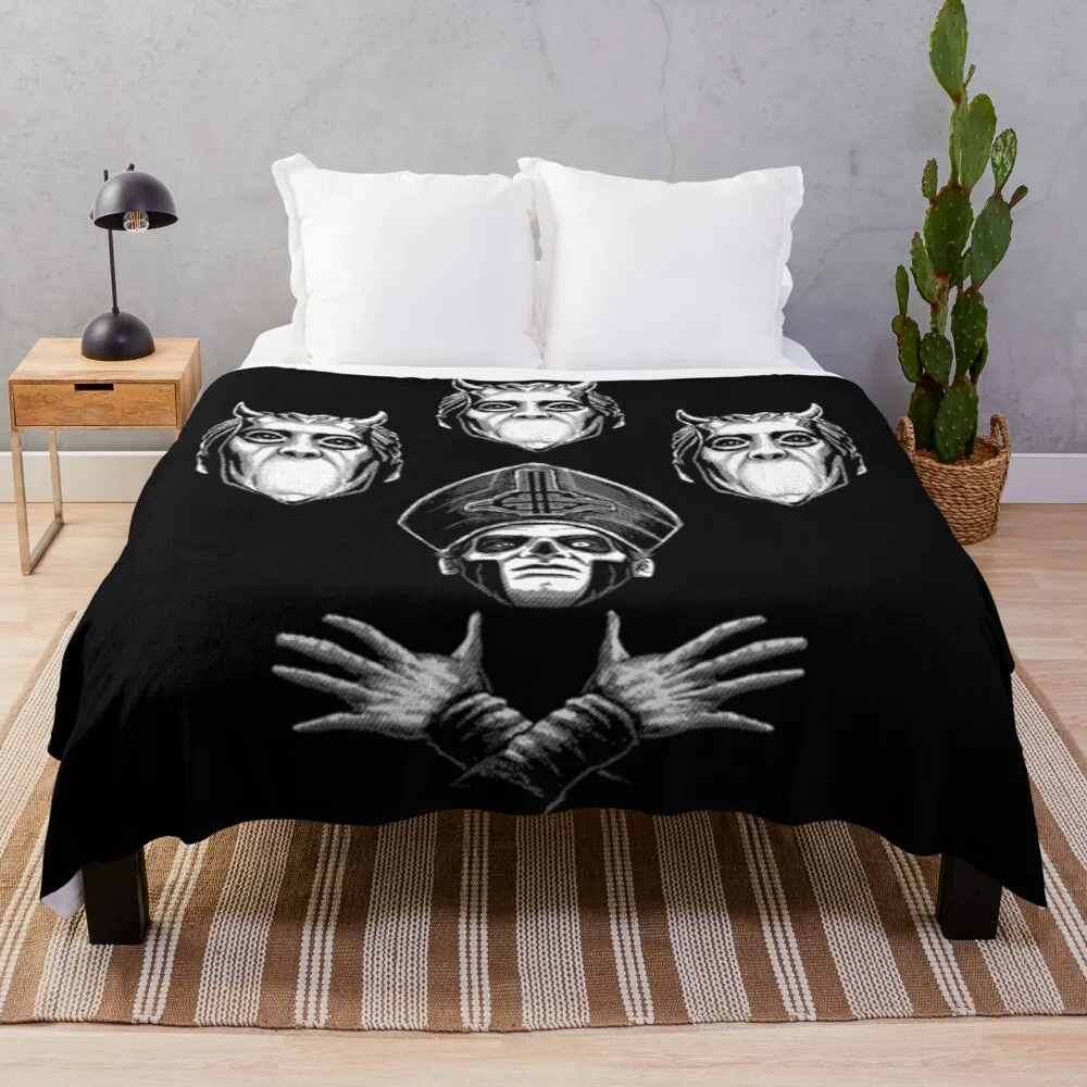 

Bohemian Papa Shirt Throw Blanket plush blankets velour Sofa blanket