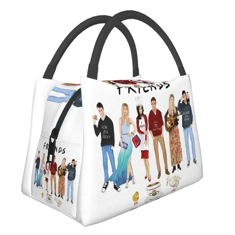 

Custom Friends Lunch Bags Men Women Warm Cooler Insulated Lunch Box for Office Travel