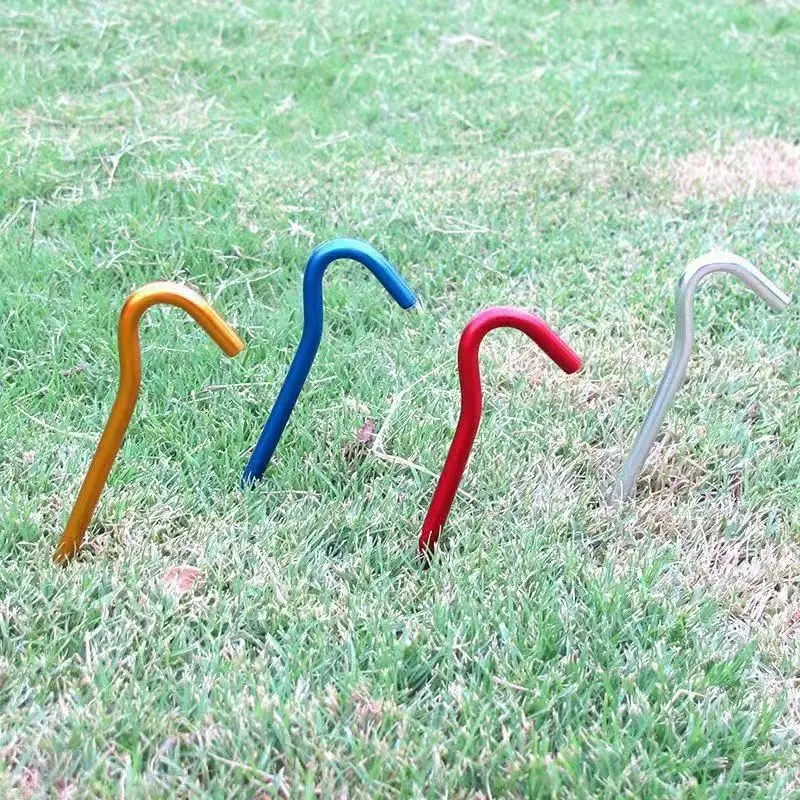 Колышек для палатки 18 см алюминиевый колышек с веревкой уличный ветрозащитный