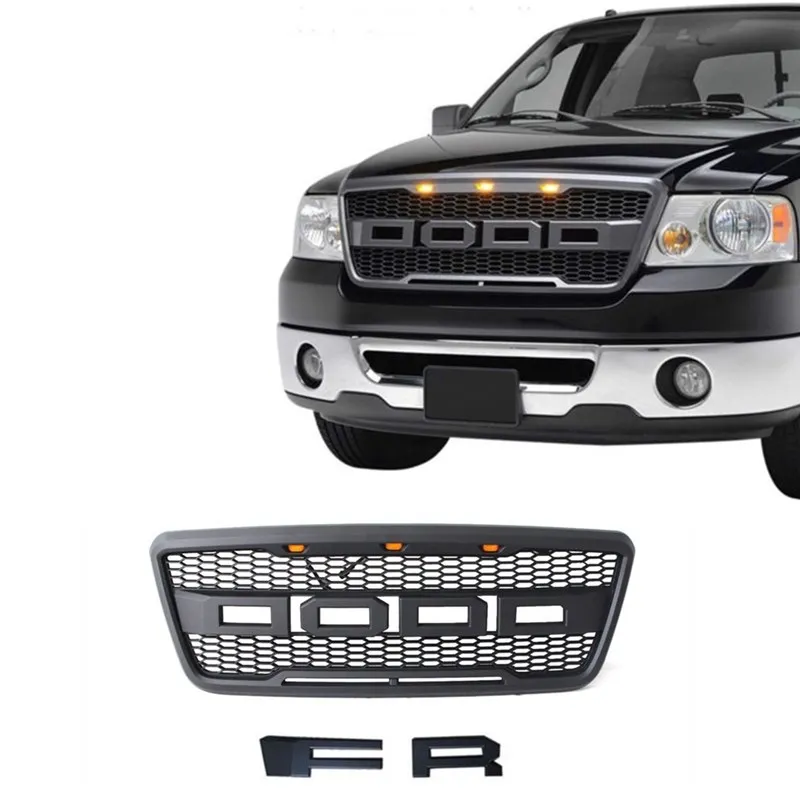 High Quality Matte Black Grey Front Grille for 2004 2005 2006 2007 2008 Ford F150 Refit F-150 Raptor Style Racing Grilles