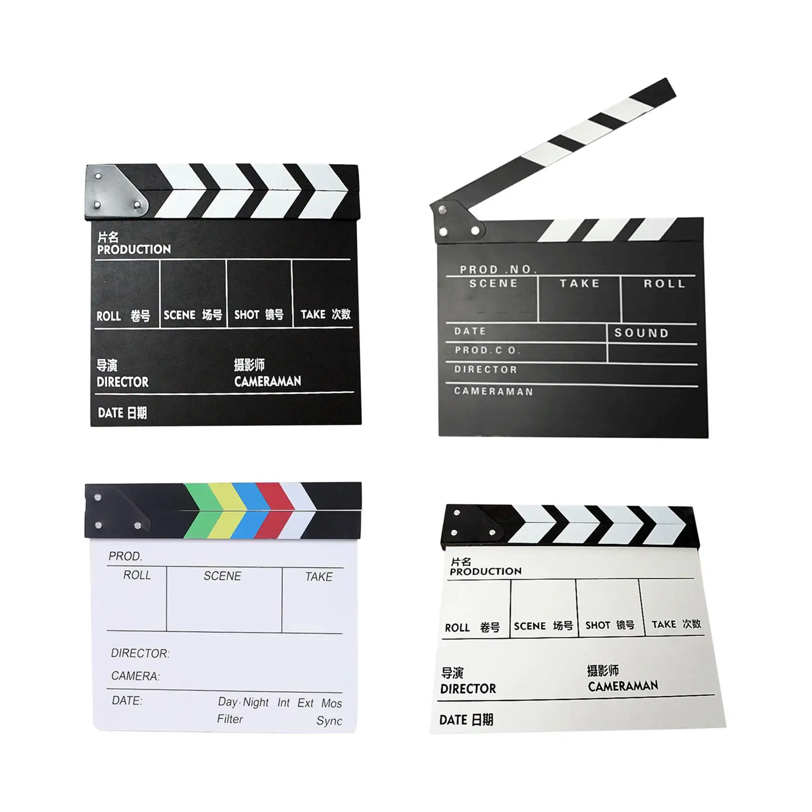 Movie Film Clap Board Clapper Board Slate Slateboard Compact Size Wooden Durable for Video Decoration Film Photo Prop images - 6