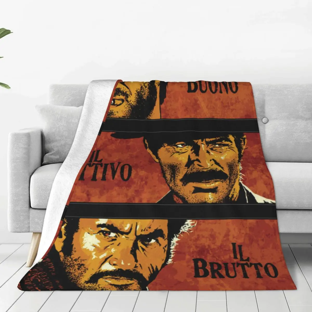 

The Good The Bad And The Ugly Clint Eastwood Flannel Throw Blankets Blanket for Bed Outdoor Super Warm Plush Thin Quilt