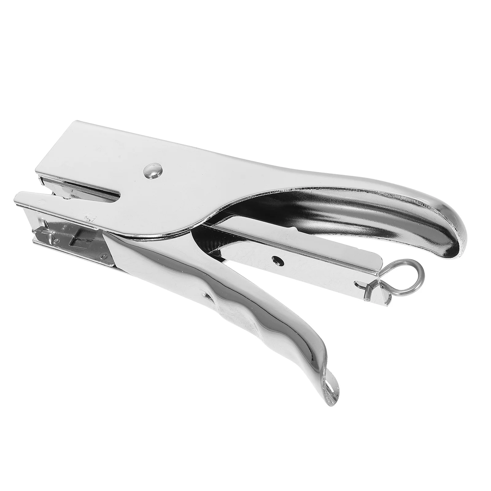 

1pc 20 Sheets Plier Stapler No-Jam Hand Grip Metal Stapler Save Effort Stapler without Stitching Needle (Silver)