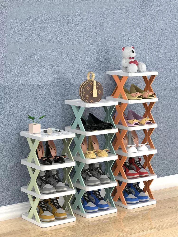 

Многоуровневая Штабелируемая стойка для обуви, полка для обуви, компактный органайзер для хранения обуви, шкафы для обуви, полки для ванной ...