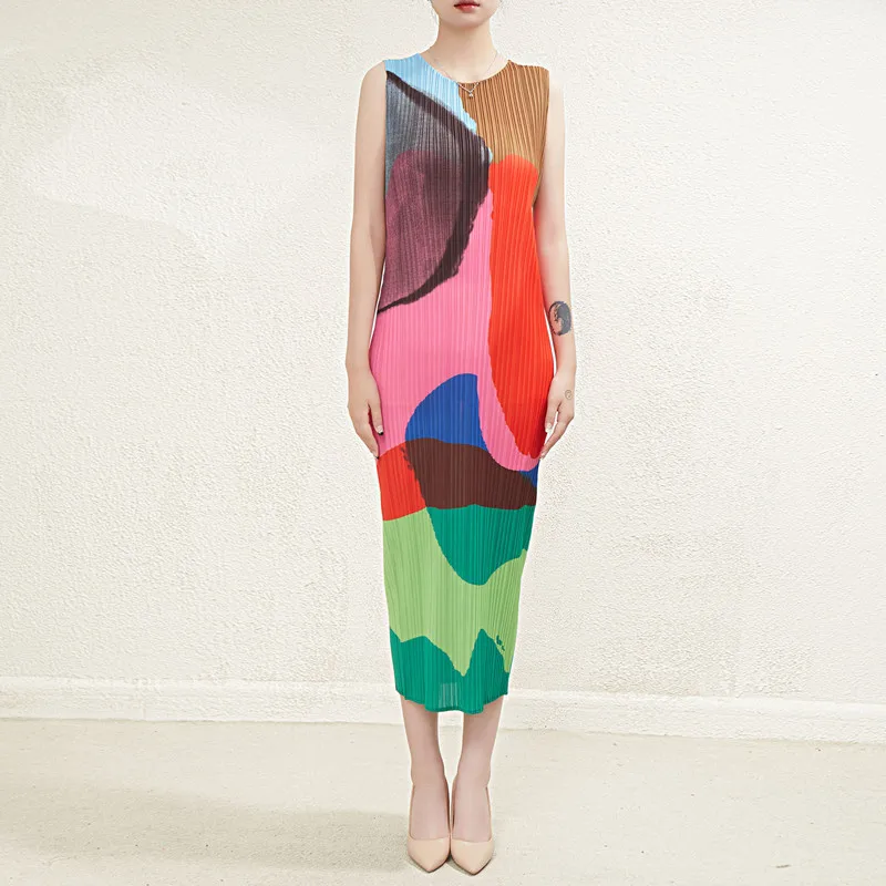 

Женское платье без рукавов, с круглым вырезом, 45-75 кг