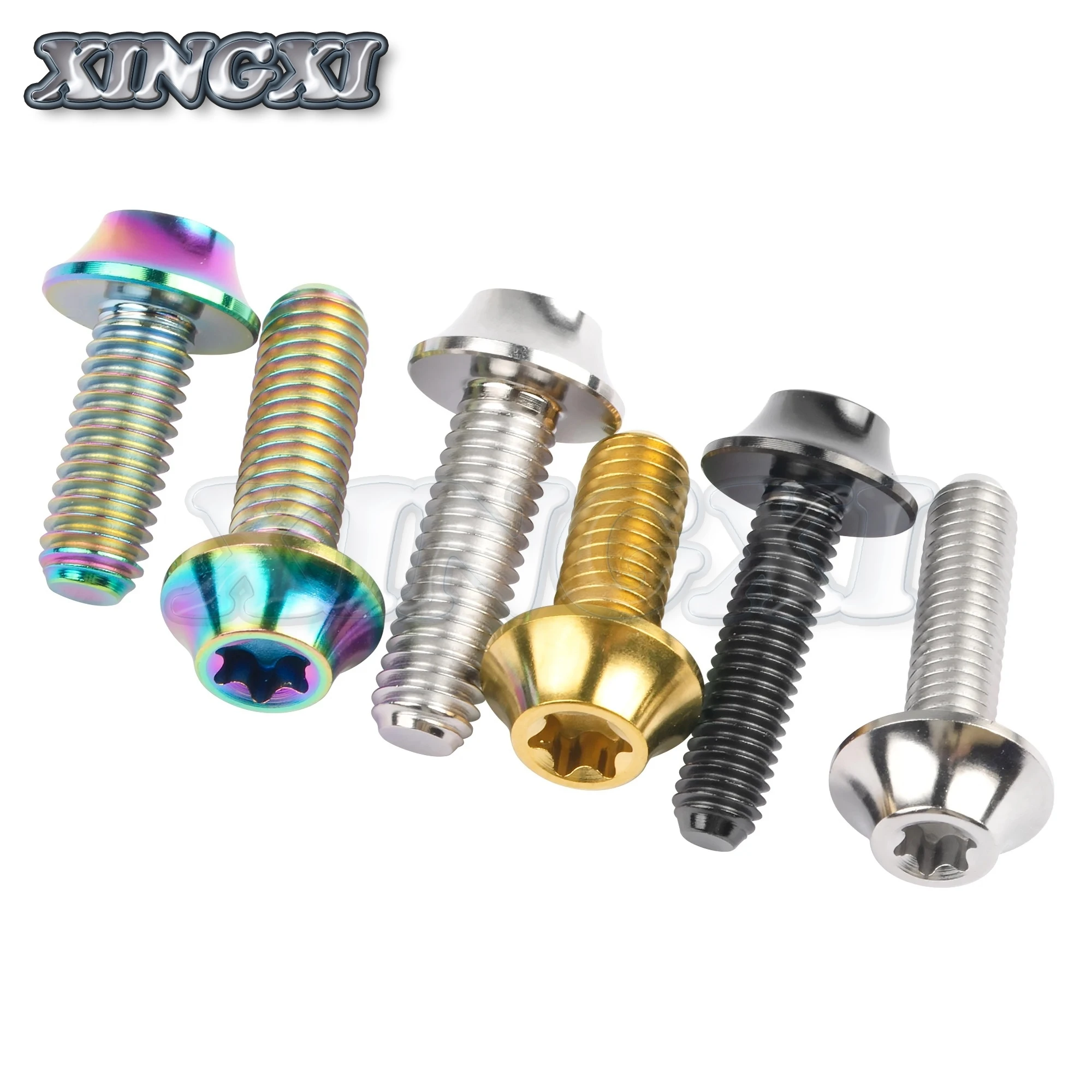 Титановый болт Xingxi Ti M5/M6X20 мм кнопка звездообразная головка винт для велосипеда