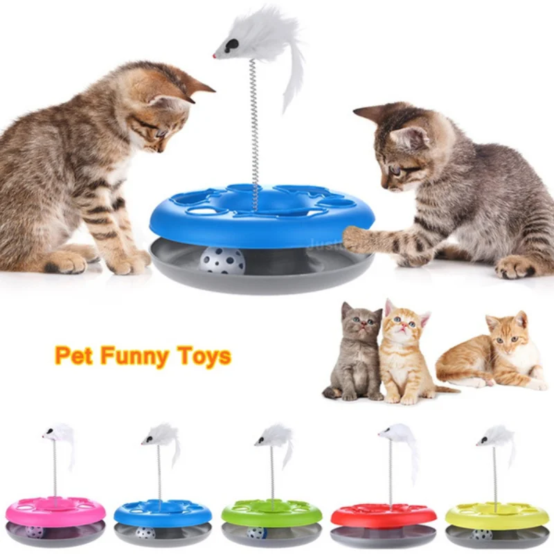 

Cat Disk Play Spring Mice Crazy Amusement Disk Multifunctional Activity Multiple Color Cat Funny Toys Interactive Supplies