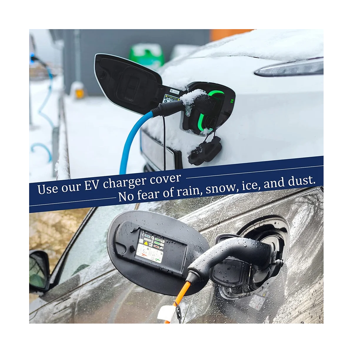 Автомобильный чехол с зарядным устройством для электромобиля защитой от дождя
