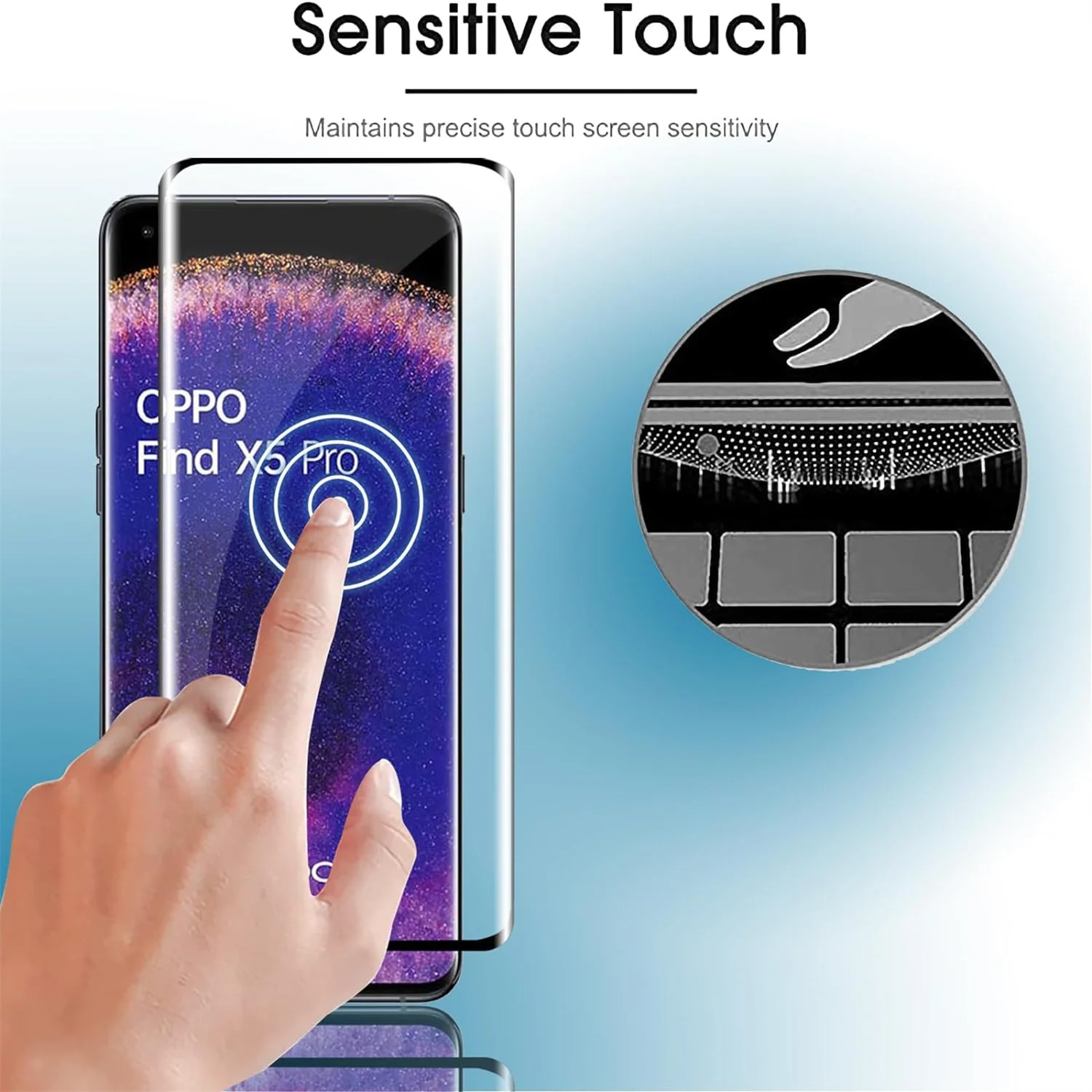 Для OPPO Find X5 Pro 9H изогнутая четырехсторонняя клейкая защита для экрана 2/4 шт HD