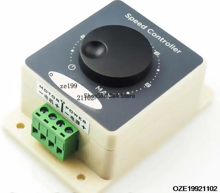 PWM контроллер скорости двигателя 12V24V36V48V 20A 5%-100% 25Khz B100k 8 мм Открытие