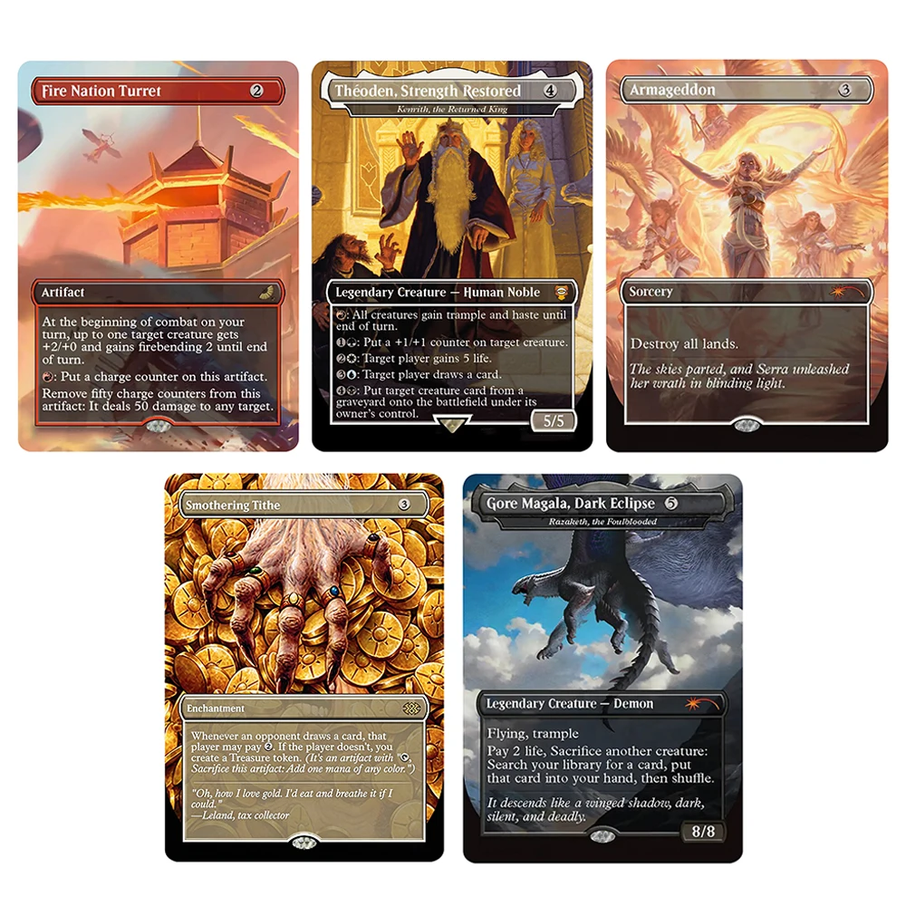 Фото Коллекционные карты TCG: Редкие магические карты для игры — Огненный Национальный Тирет, Укрощение, Тайт, Гора Магала, Темное Затмение, Армагеддон, Сила Тейдена №1