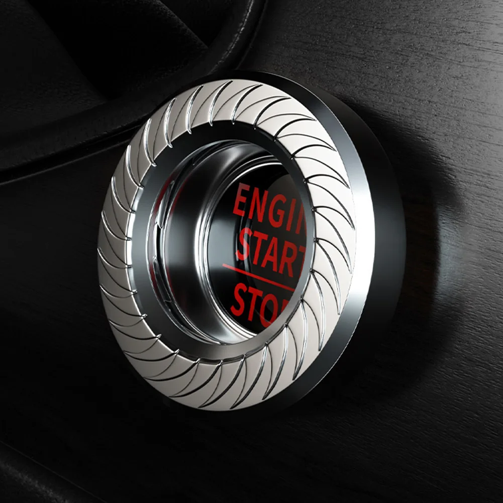 

Car One-Click Engine Start Stop Switch Button Protective Cover Decoration Sticker Car Interior Accessories Universal