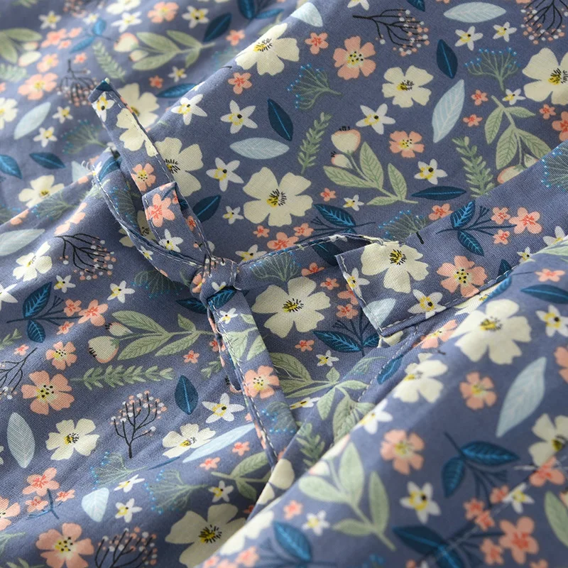 Japanese-style Kimono Pajamas Summer New 100% Cotton Gauze Pajamas Nightgown Ladies Yukata Homewear Long Pajamas Women