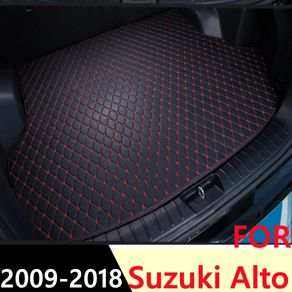 

Коврик для багажника автомобиля для Suzuki Alto 2009-2018, все погодные плоские боковые задние грузы XPE, коврик, подкладка, автомобильные задние части...