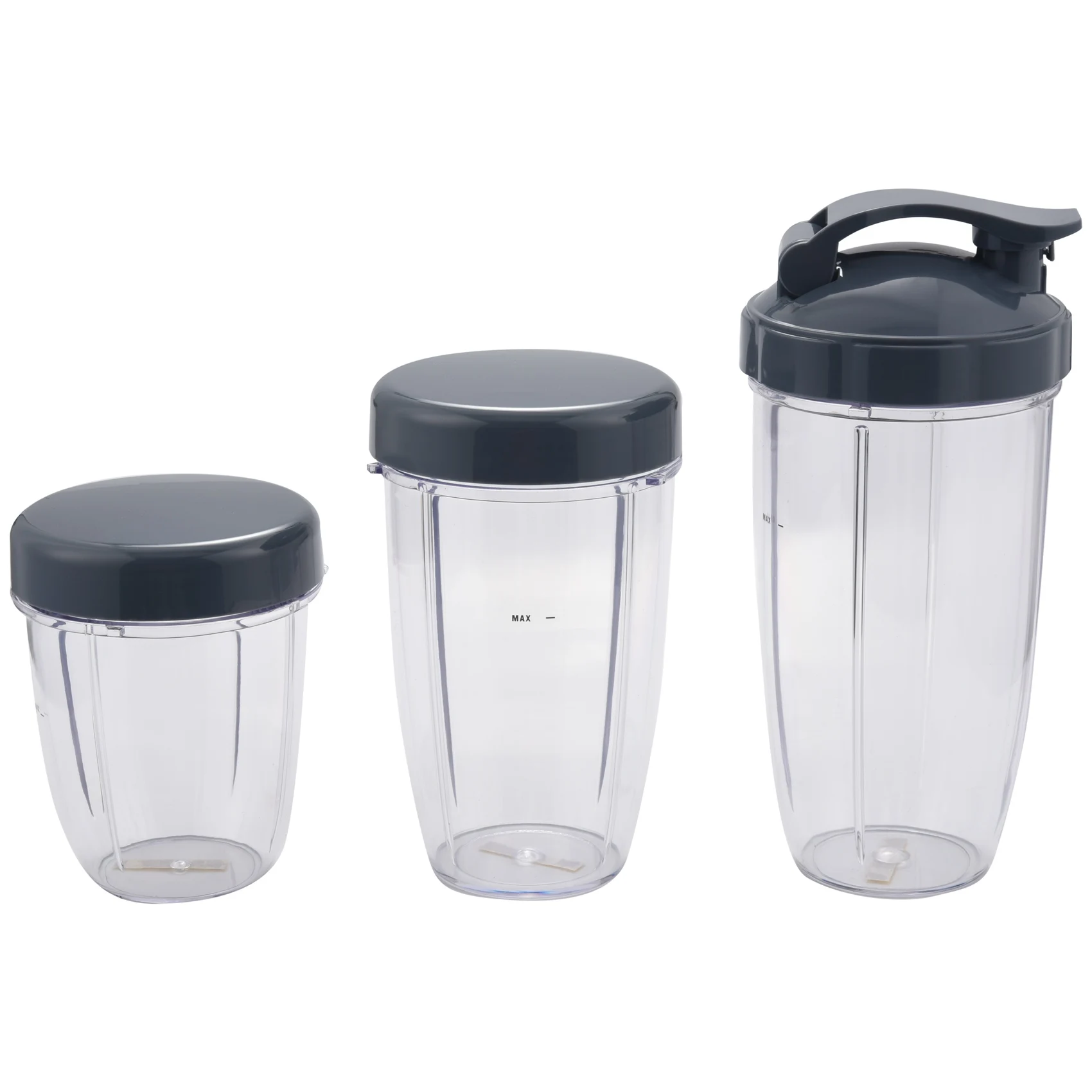 

3Pcs Replacement Cups 32 Oz Colossal +24 Oz Tall +18oz Small Cup+3 Lids For Fruit Juicer Parts Kitchen Appliance Bottle