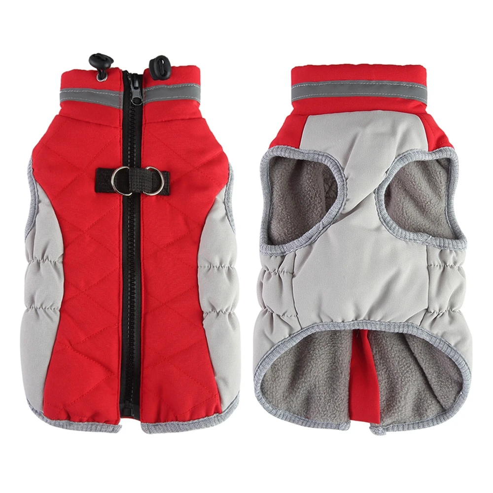 Зимнее пальто для собак теплая куртка с флисовой подкладкой водонепроницаемая