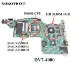 NOKOTION 615308-001 630981-001 605321-001 для HP Pavilion DV7 DV7-4000 материнская плата для ноутбука HD5650 1 ГБ DA0LX6MB6F2H1 с процессором