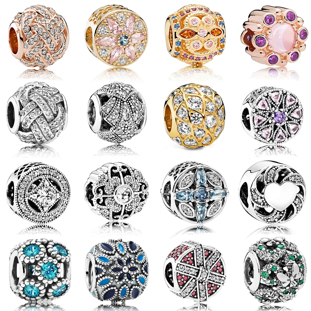 

Pam Family S925 Sterling Silver Beads Loose Beads Bracelet Beads Round Series Diy Fit Original Bracelet Works