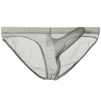 underwear men sexy elephant nose briefs ultra thin mesh bikini panties solid seamless elastic lingerie brief tangas underpants