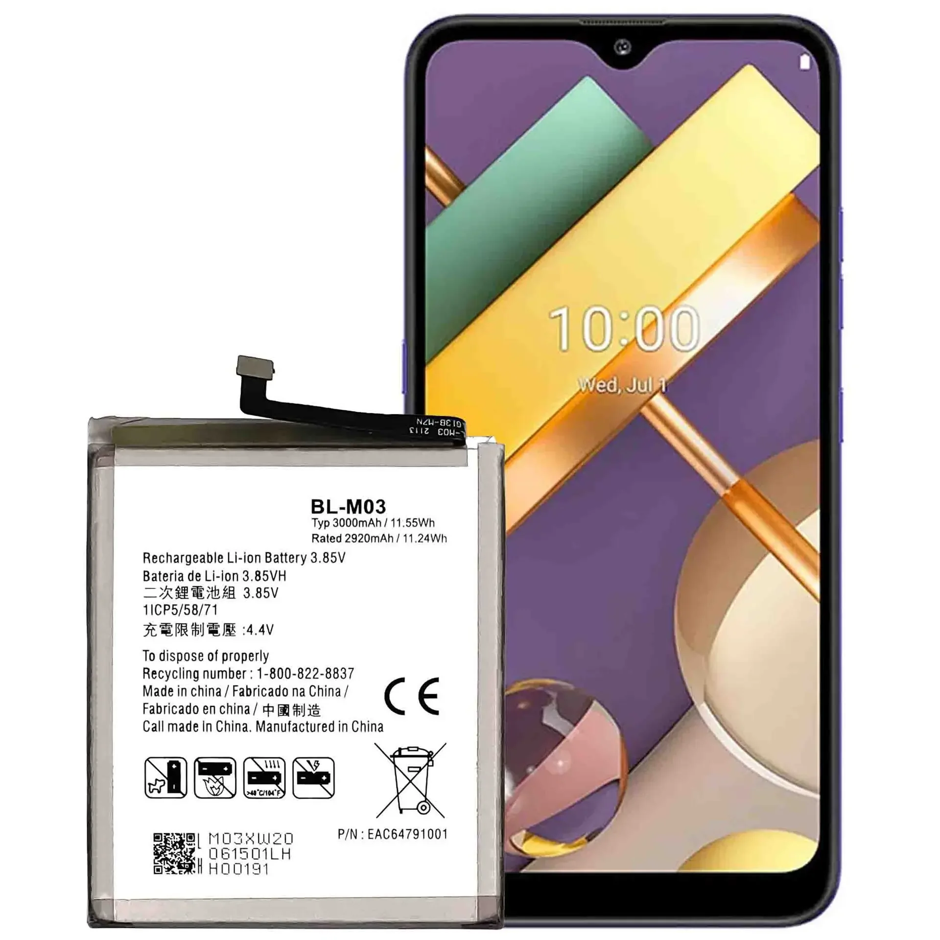 НОВЫЙ аккумулятор BL-M03 для LG K22 Plus LMK200Z LMK200E LMK200B LM-K200 литиевый мобильного телефона