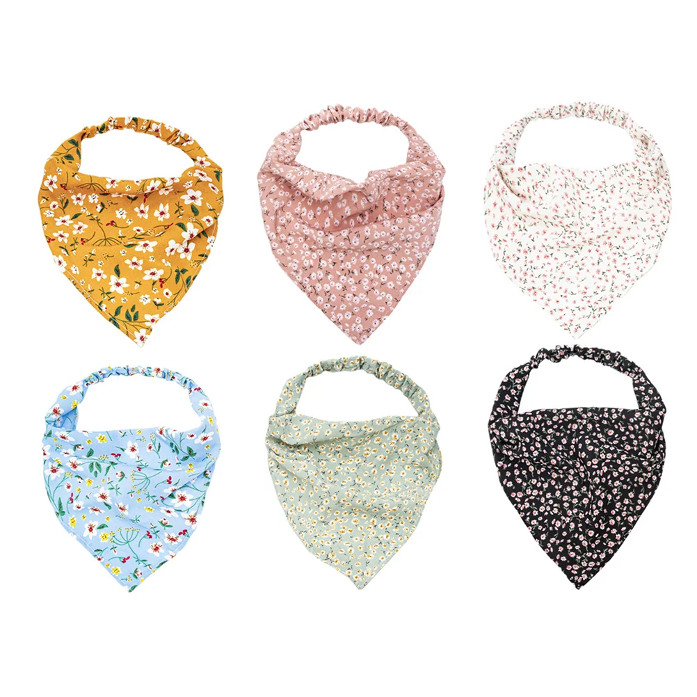 

6 Pcs Elastic Headbands Girls Headgear Scarf European American Hair Fabric Women Miss