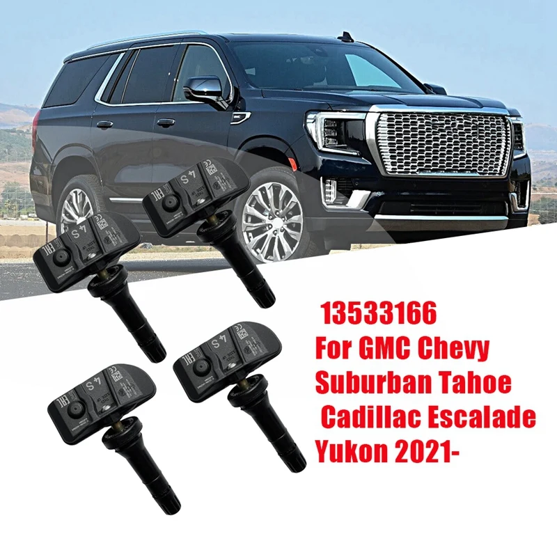 Датчик давления в шинах 13533166 для GMC Chevy Suburban Tahoe Cadillac Escalade Yukon 2021 4 шт. датчик