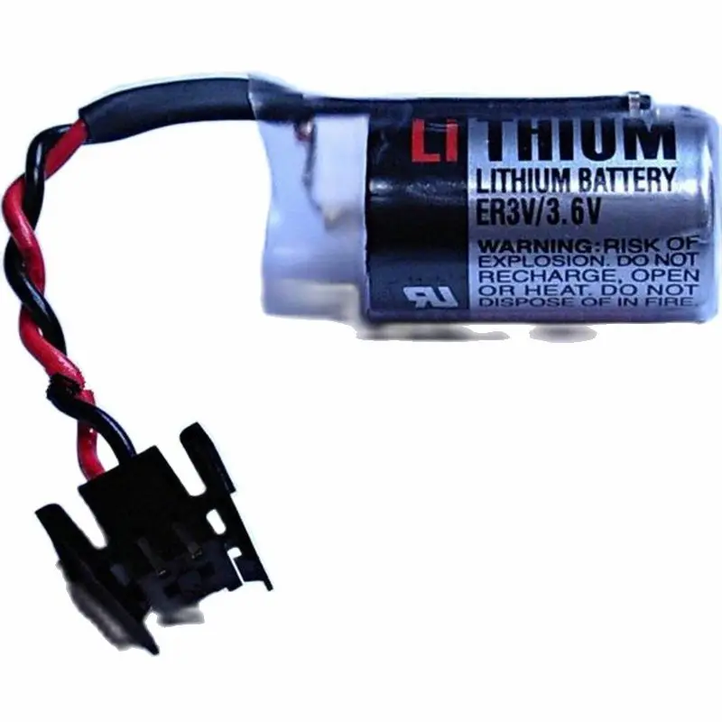 

1pce ER3V 3.6V PLC Lithium Battery With Plug
