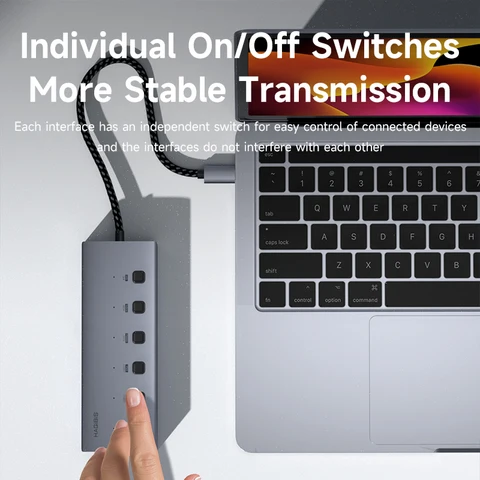 Hagibis USB C HUB с индивидуальными переключателями
