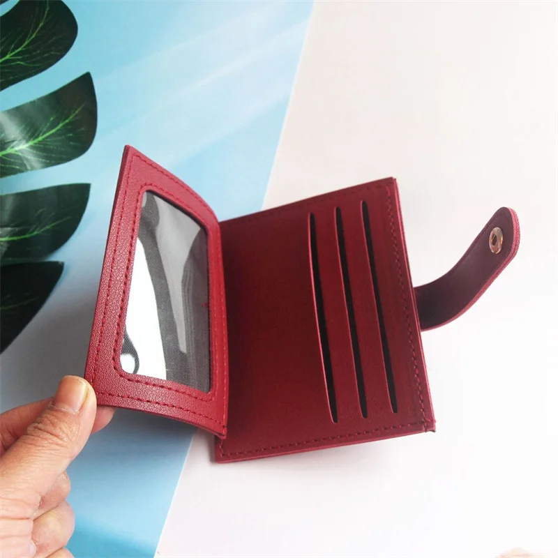 

Короткий кошелек для женщин, модный бумажник из искусственной кожи для мелочи, кредитница, миниатюрный клатч для девушек
