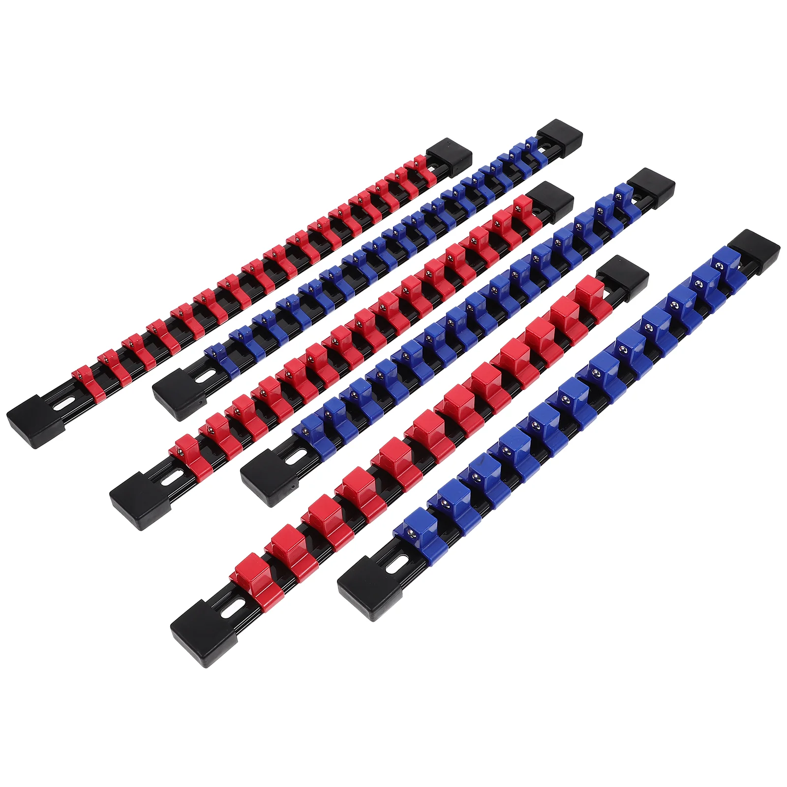 

6 PCS Car Socket Organizer 1/2 Holder Management Container Wrench Storage Induction Rack Drive