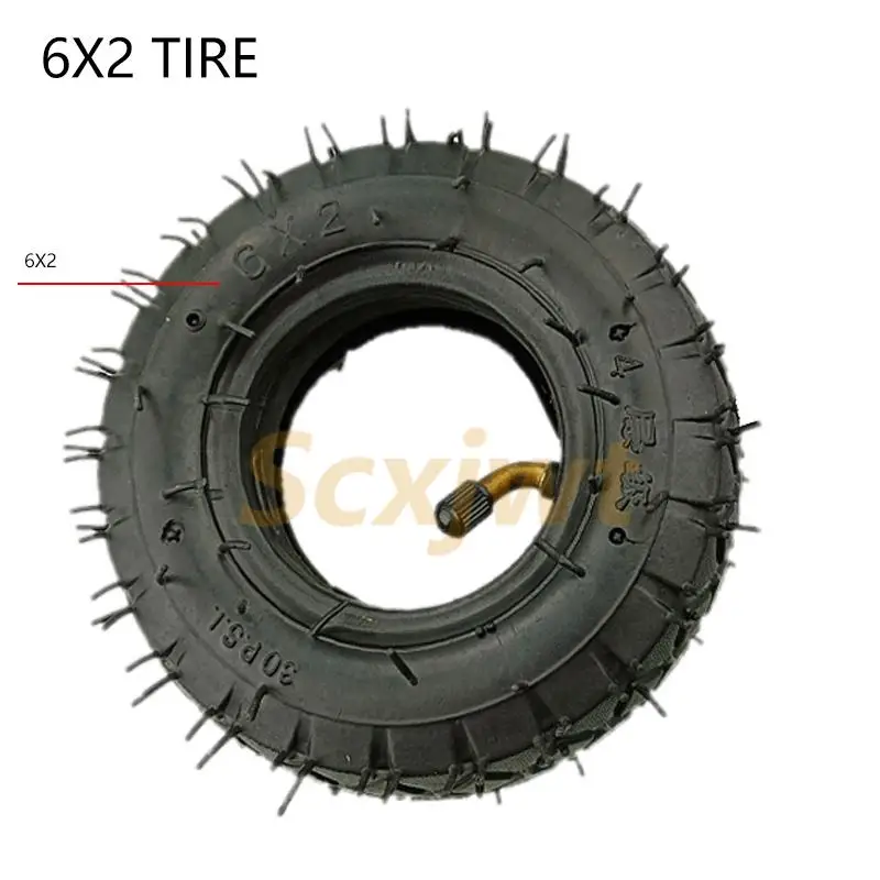 

Комплект колес 6 дюймов 6 х2 с шиной и внутренней трубкой для электрического скутера, колесного кресла, грузовика F0, пневматическая колесная ...
