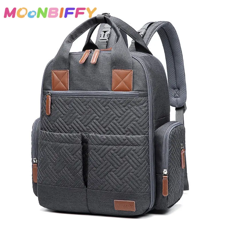 

2022 Mommy Diaper Bags Large Capacity Backpack Mummy Fashion Convenient Travel Nappy Bags Handbag Multi-function Maternity Bags
