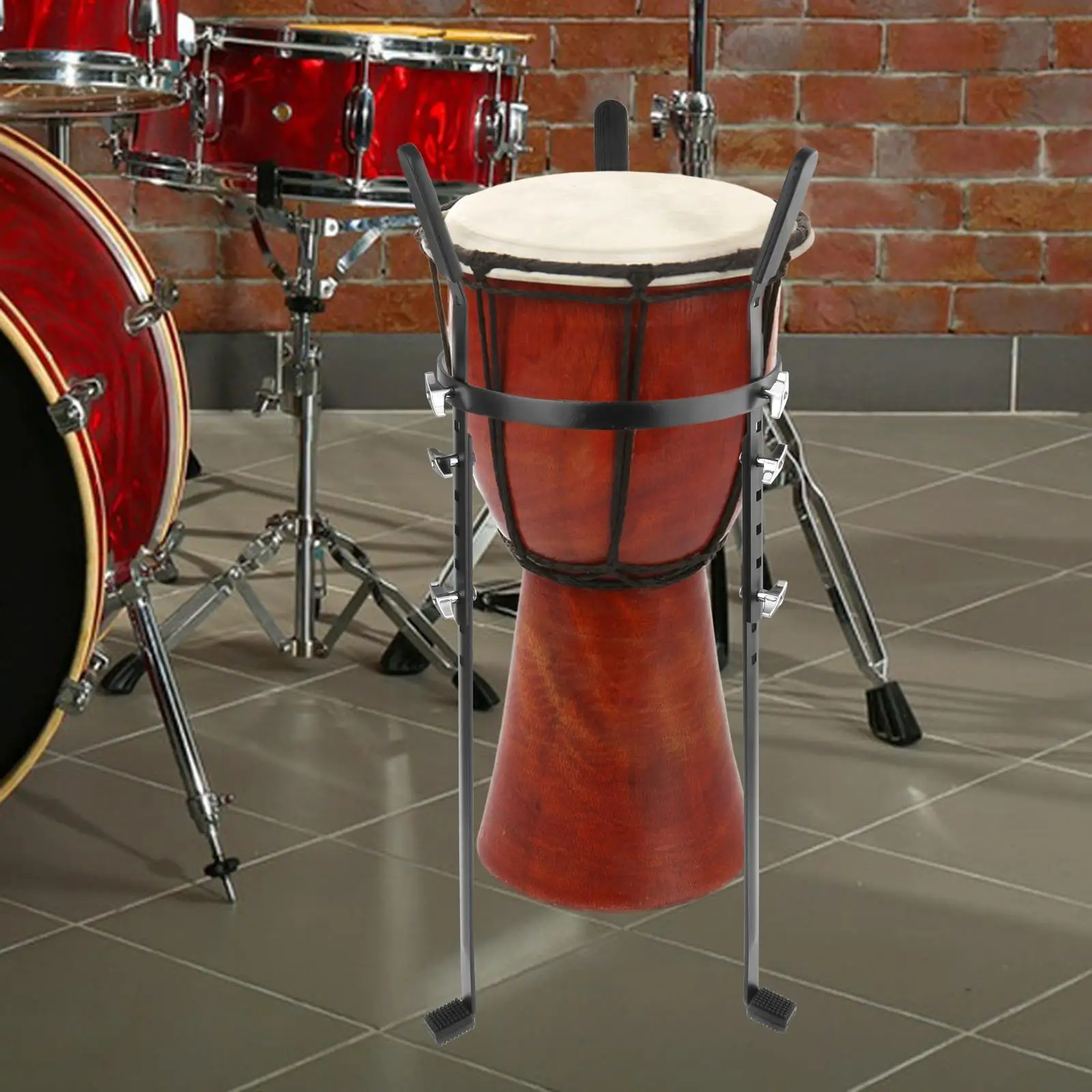 

Подставка для бочонка Conga, профессиональная подставка для инструментов, с регулировкой высоты, барабанная стойка в африканском стиле