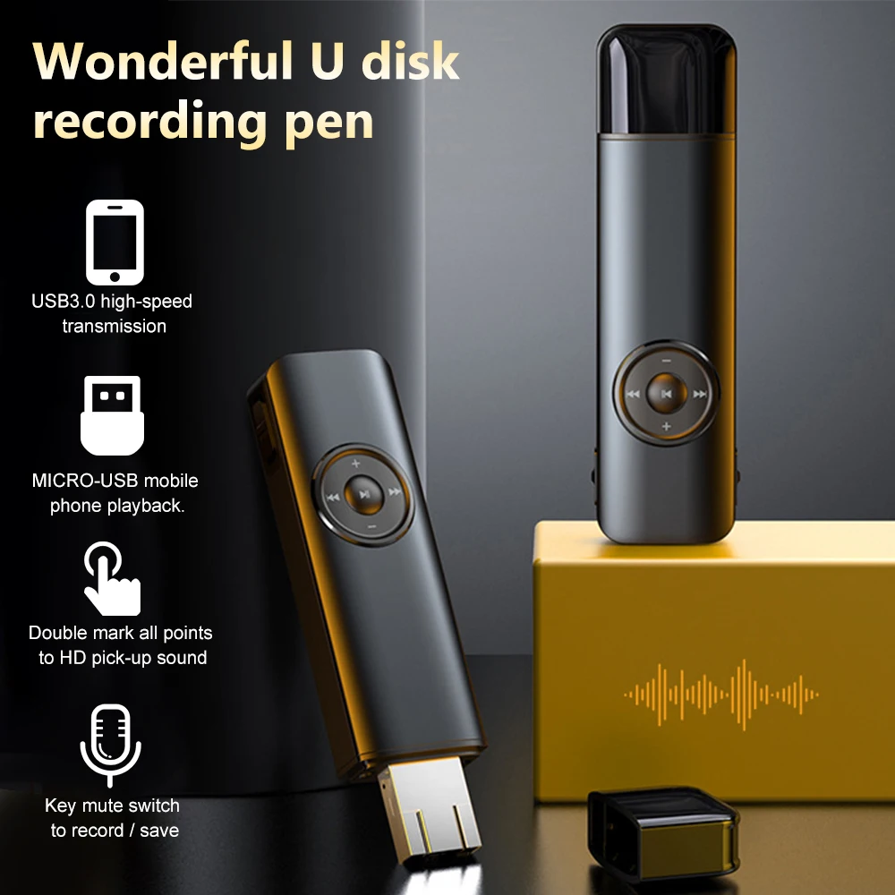 

Mini USB Voice Recorder Recorder Rechargeable Digital Voice Recording Audio Recorder for PC Meeting Interview Recording Spy Pen