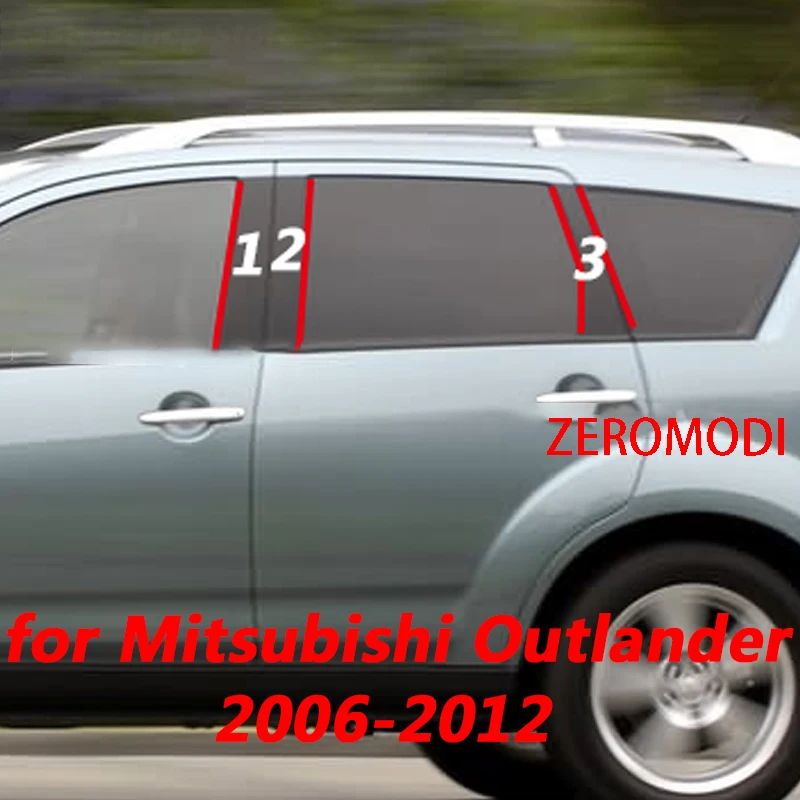 

Для Mitsubishi Outlander 2006-2012 Автомобильная дверь центральное окно средняя Колонка отделочная полоса PC B C крышка столба декоративные аксессуары
