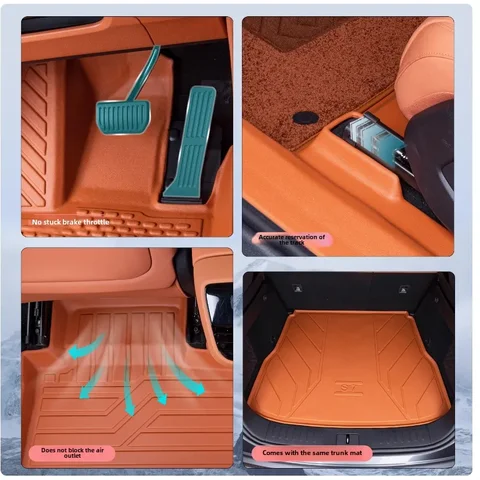 Автомобильный коврик для ног для Changan Deepal S7 S07 2025, полностью все включено, автомобильный напольный коврик, кожаные водонепроницаемые подушечки для ног, украшение интерьера