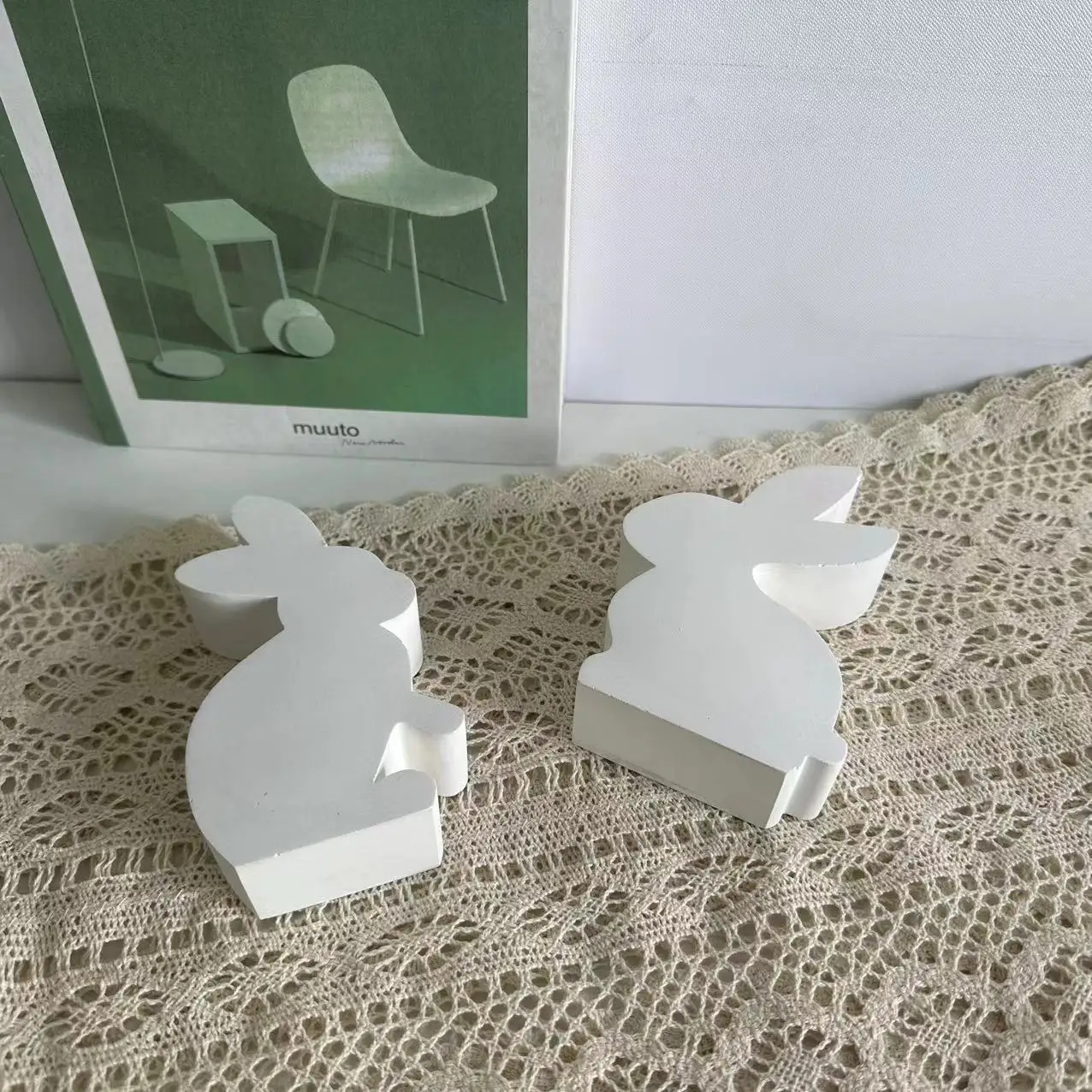 Пасхальный кролик подсвечник силиконовая форма бетонная штукатурка гипсовые