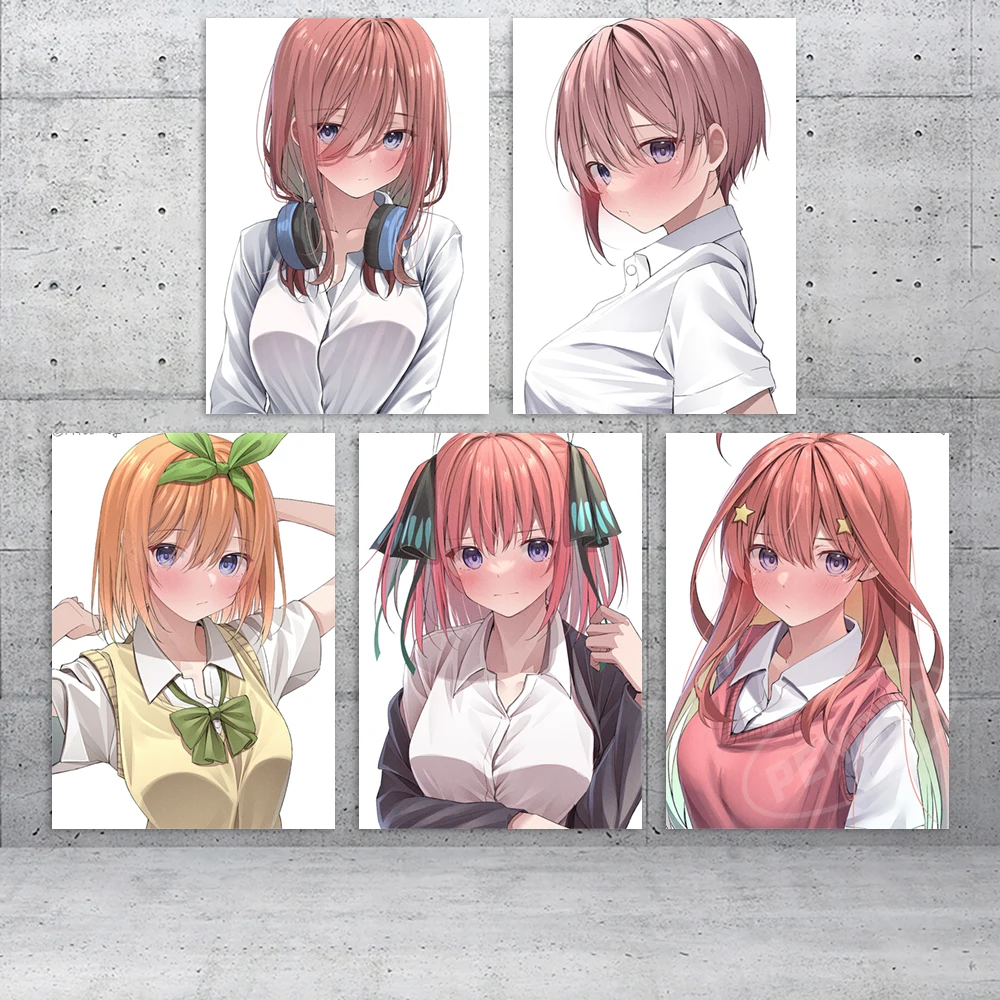 

The Quintessential Quintuplets Prints Picture Wall Art Anime Modular Painting Nakano Ichika Poster Canvas Living Room Home Decor