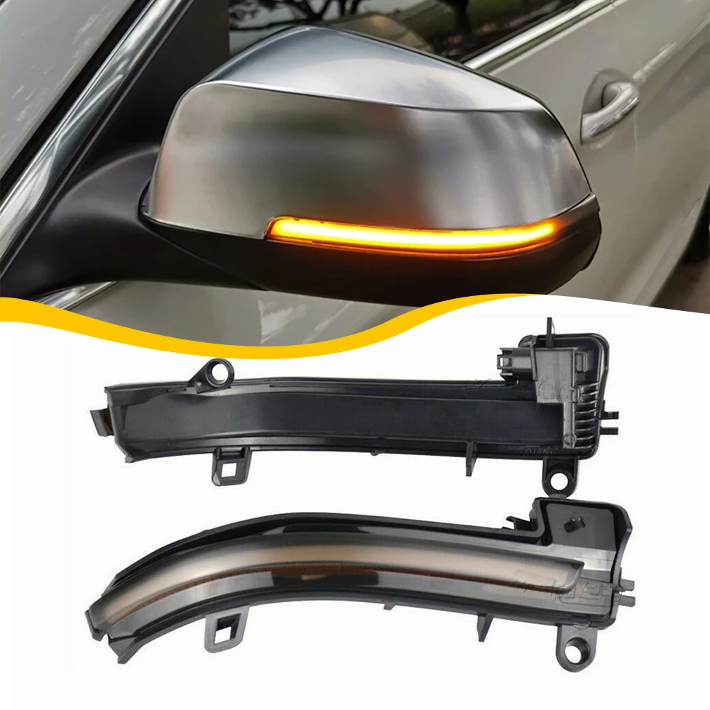 

AUXITO Mirror Light for BMW 1 2 3 4 Series X1 LED Side Mirror Turn Signal Light Dynamic Yellow Door Wing Rear View Mirror Lamp