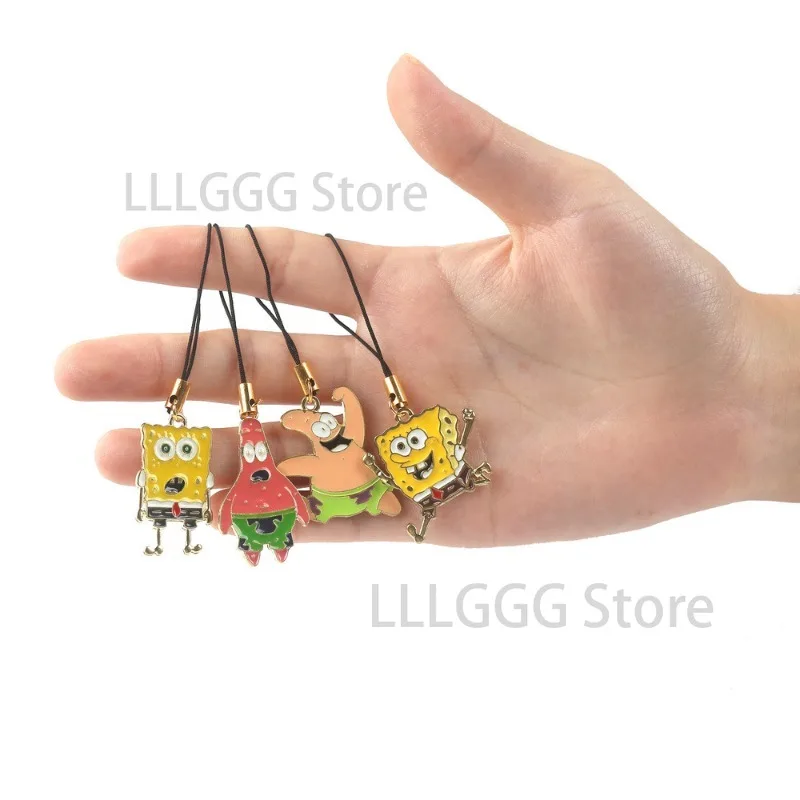 4 шт. металлический шнурок для телефона Губка Боб